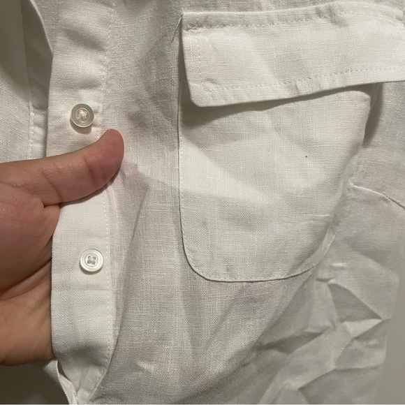 White dress/tunic 100% linen j.McLaughlin - Picture 6 of 6